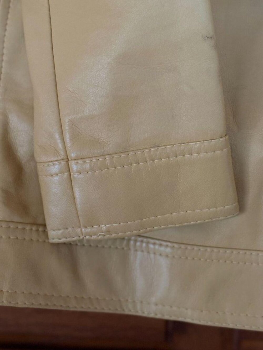VTG 70s Partners from Mervyn’s Tan Leather Shirt Jacket Shacket Size M - Picture 6 of 8